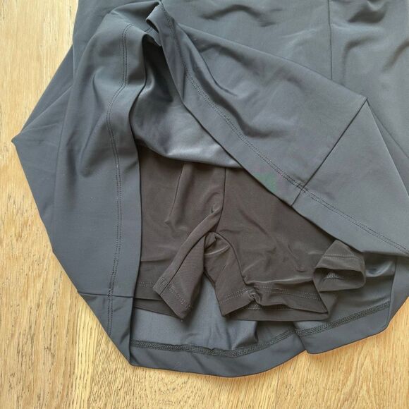 Free People X Onzie Asymmetric One Shoulder Black Built In Short Dress Size M/L - Picture 4 of 8